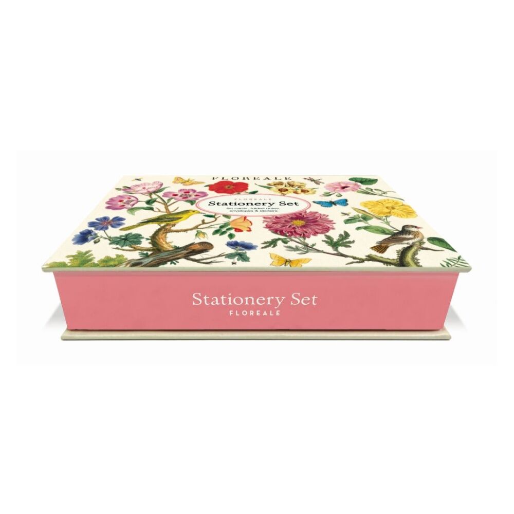 Cavallini Stationery Set Floreale Vintage Floral Cards Notes Stickers