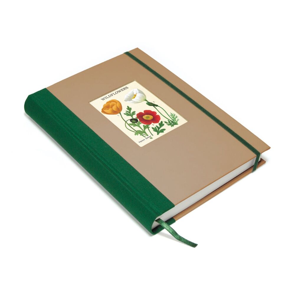 Cavallini Window Journal Hardcover Lined Page Notebook Wildflowers