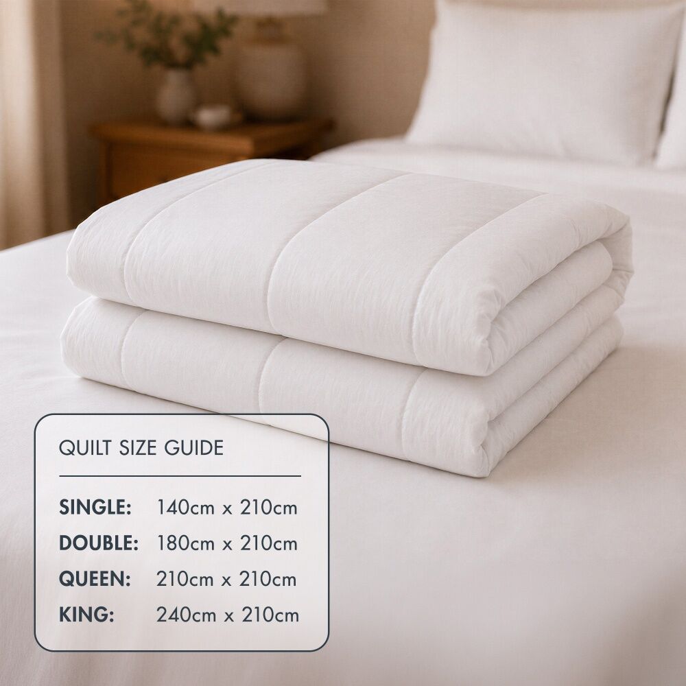 Crestell All Seasons Quilt Doona Microfibre Cover Ultrafibre Filling Double