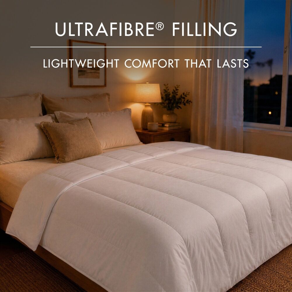 Crestell All Seasons Quilt Doona Microfibre Cover Ultrafibre Filling Double