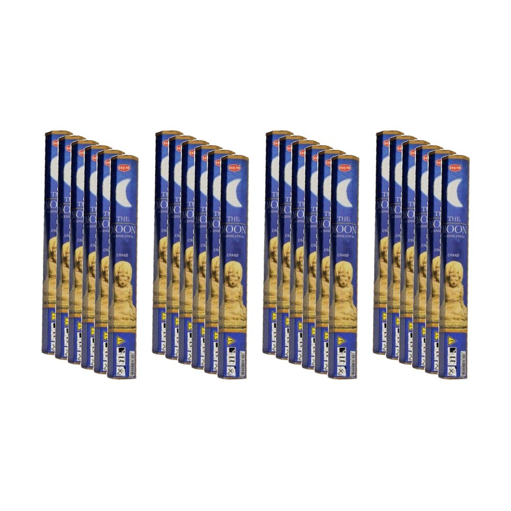 24PK HEM Home Fragrance Scented Smelling Incense Sticks Packet Set The Moon
