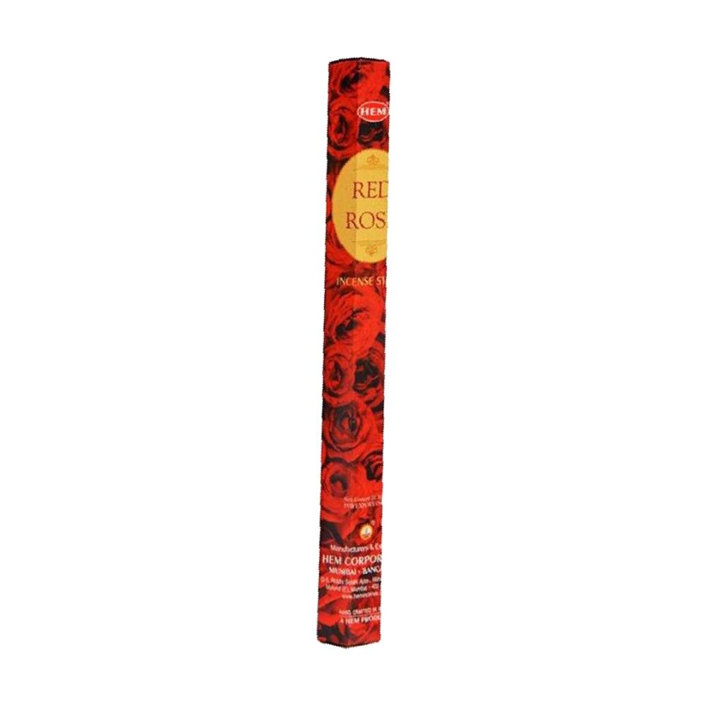 24PK HEM Home Fragrance Scented Smelling Incense Sticks Packet Set Red Rose