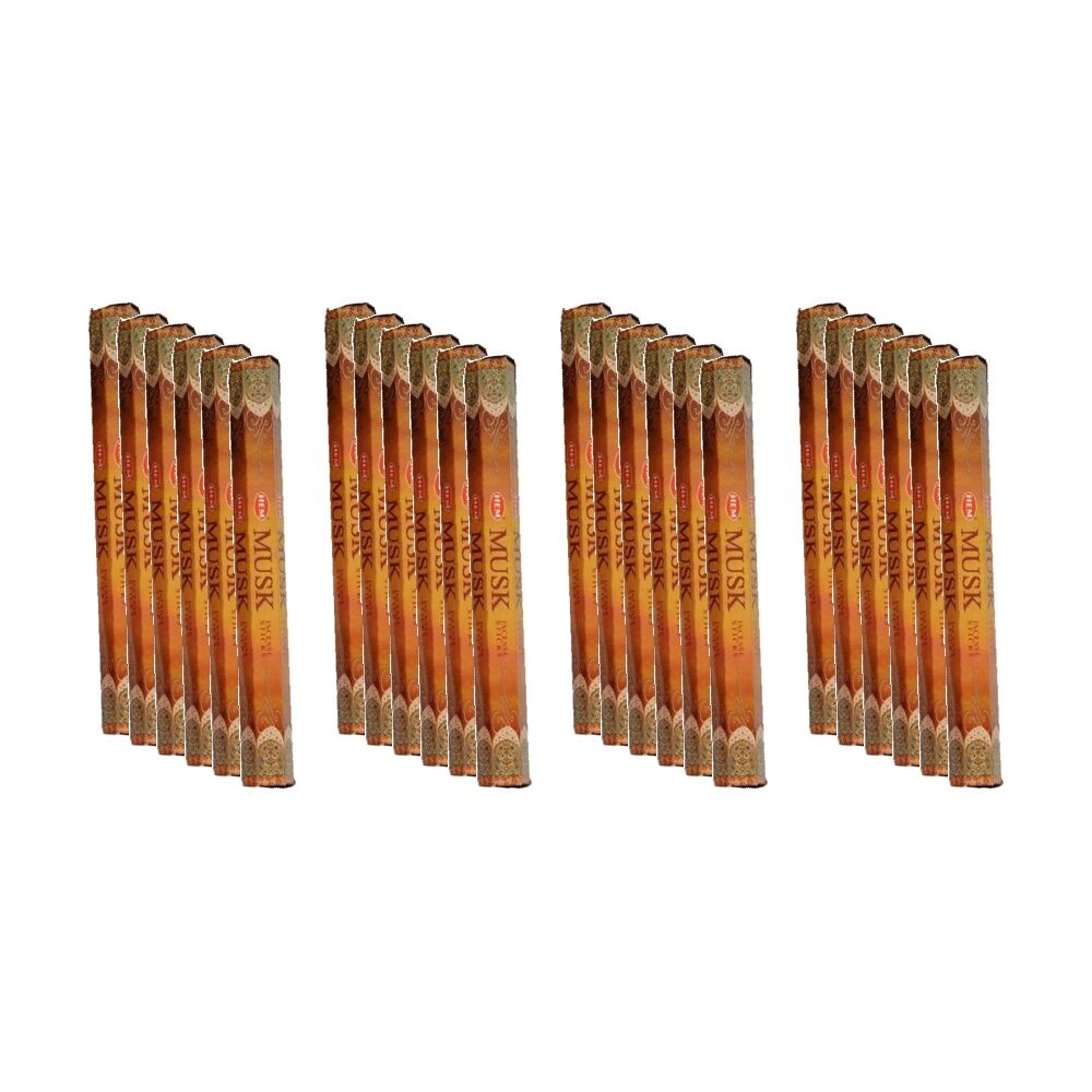 24PK HEM Home Fragrance Scented Smelling Incense Sticks Packet Set Musk