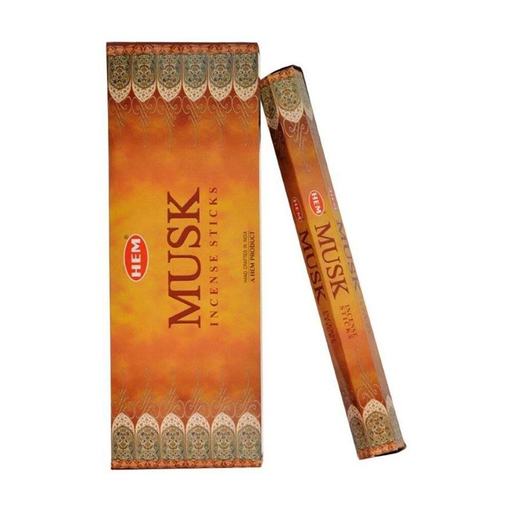 24PK HEM Home Fragrance Scented Smelling Incense Sticks Packet Set Musk