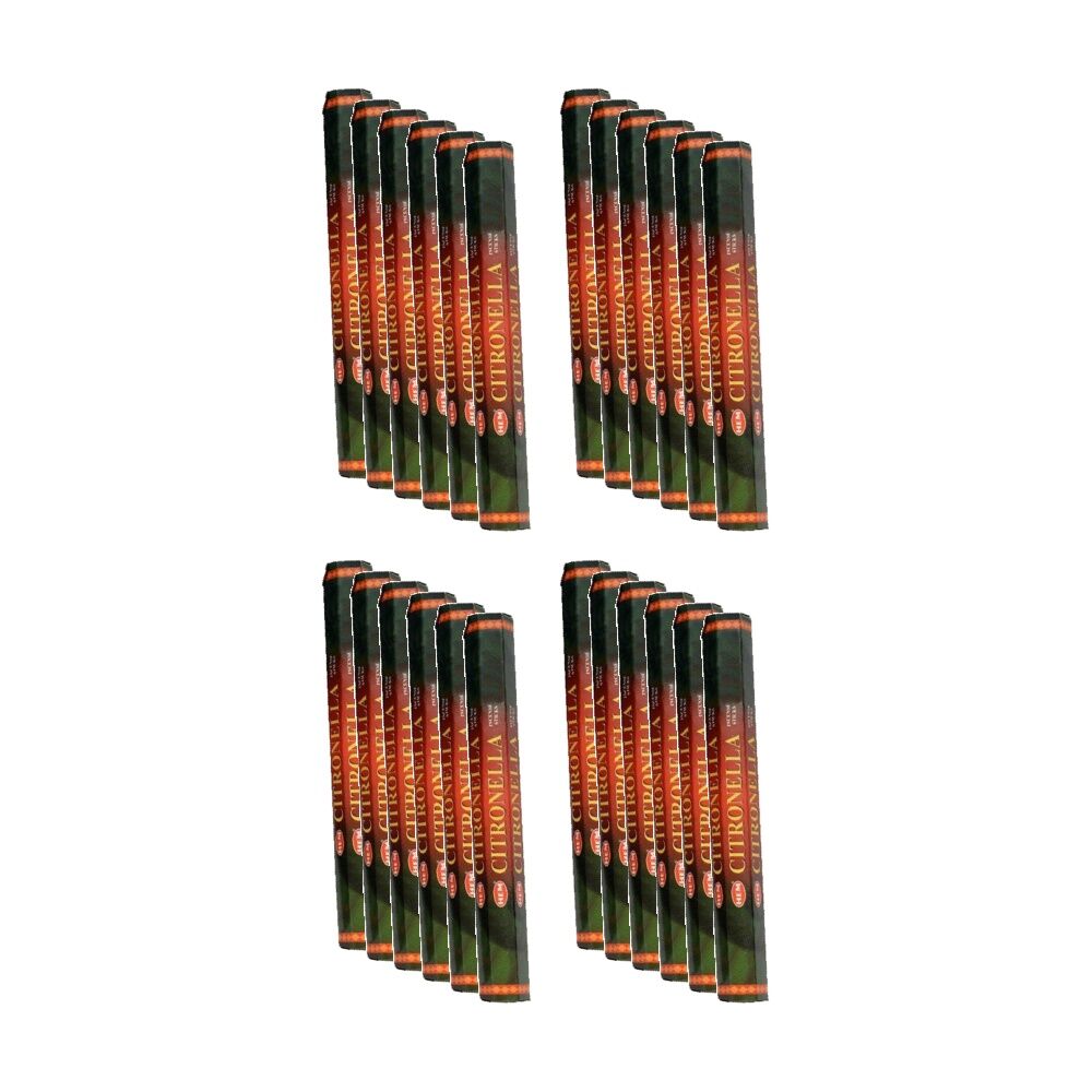 24PK HEM Home Fragrance Scented Smelling Incense Sticks Packet Set Citronella