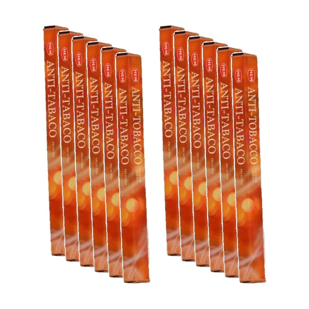 12PK HEM Home Fragrance Scented Smelling Incense Sticks Packet Set Anti Tobacco