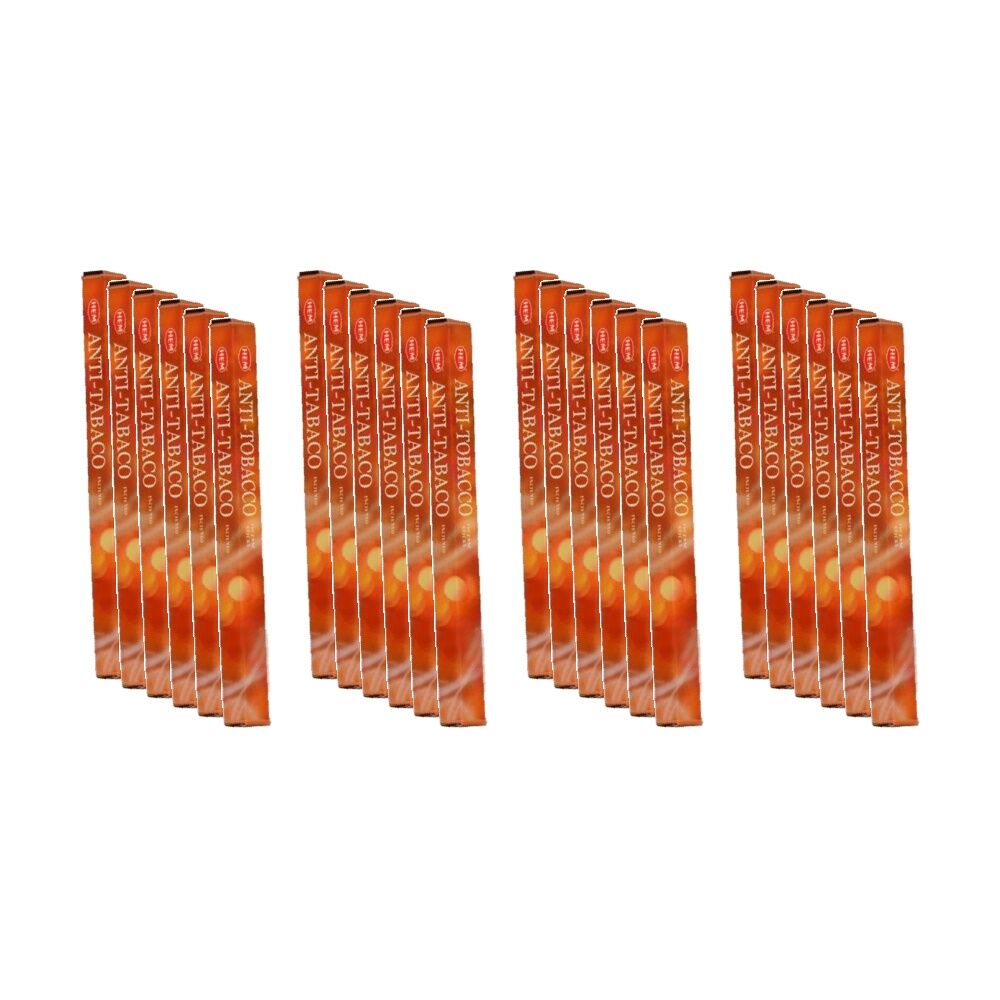 24PK HEM Home Fragrance Scented Smelling Incense Sticks Packet Set Anti Tobacco