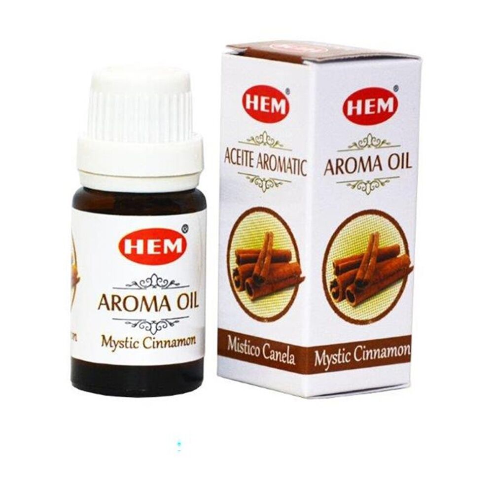 8PK HEM Home Fragrance Scented Smelling Oil Bottle 10ml Mystic Cinnamon