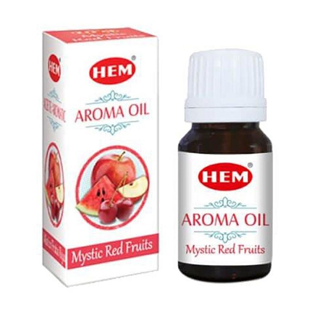 4PK HEM Home Fragrance Scented Smelling Oil Bottle 10ml Mystic Red Fruits