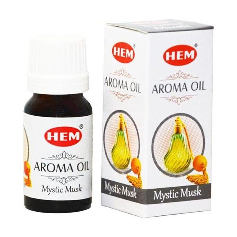 8PK HEM Home Fragrance Scented Smelling Oil Bottle 10ml Mystic Musk