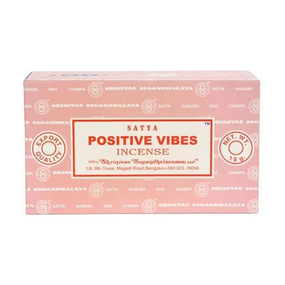 24PK Satya Home Fragrance Scented Incense Sticks Packet Set 15gm Positive Vibes