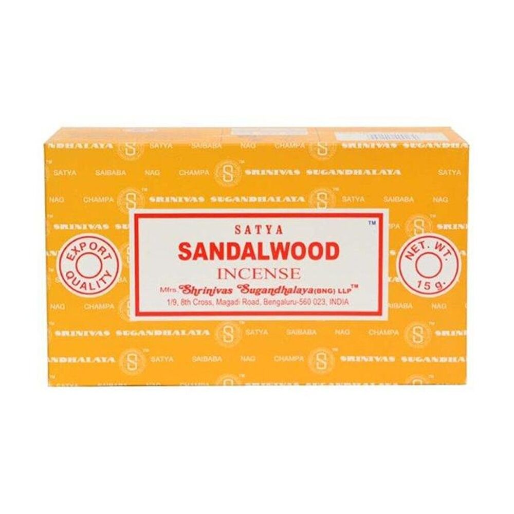 12PK Satya Home Fragrance Scented Incense Sticks Packet Set 15gm Sandalwood