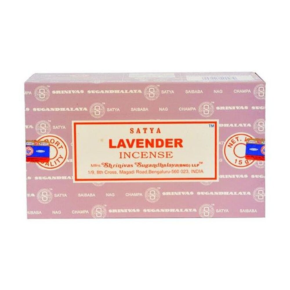 12PK Satya Home Fragrance Scented Incense Sticks Packet Set 15gm Lavender