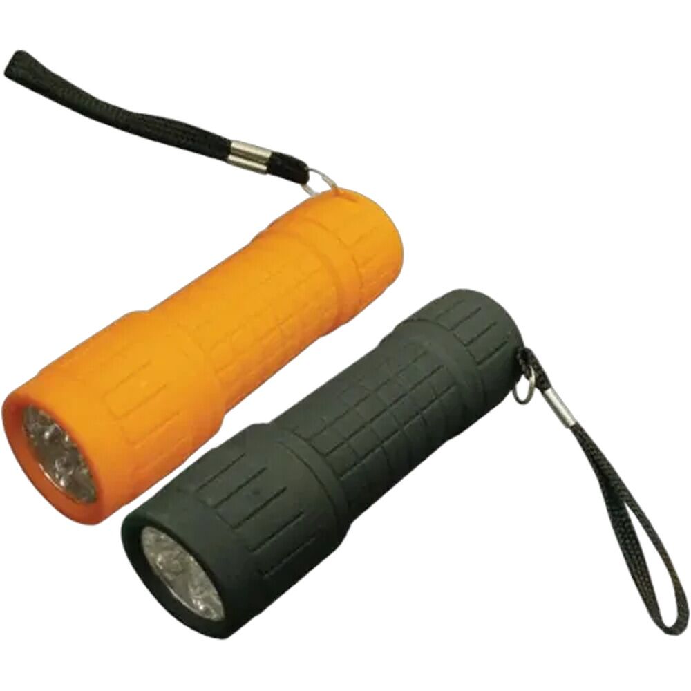 4PK Wildtrak Handy Torch 9x3cm Compact LED Light Batteries Included Assorted