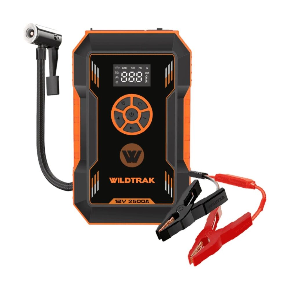 Wildtrak Heavy Duty 2500A Lithium Jump Starter 12000mAh With Tyre Air