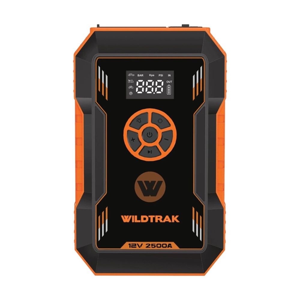Wildtrak Heavy Duty 2500A Lithium Jump Starter 12000mAh With Tyre Air
