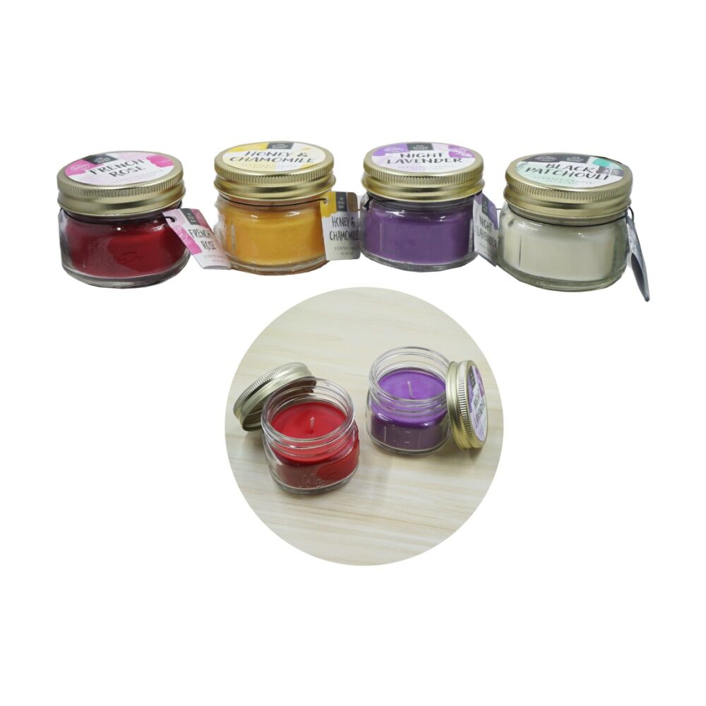 12PK The Styled Room Scented Mason Jar Candle W/ Lid Home Fragrance Assorted