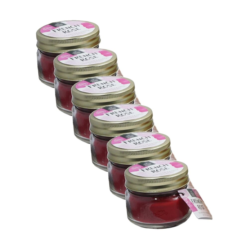 6PK The Styled Room Scented Mason Jar Candle W/ Lid Home Fragrance Assorted