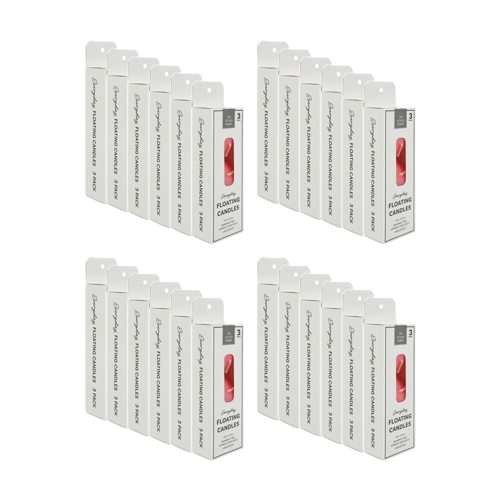 24x 3pc The Styled Room Unscented Floating Candles Set Home Fragrance Assorted