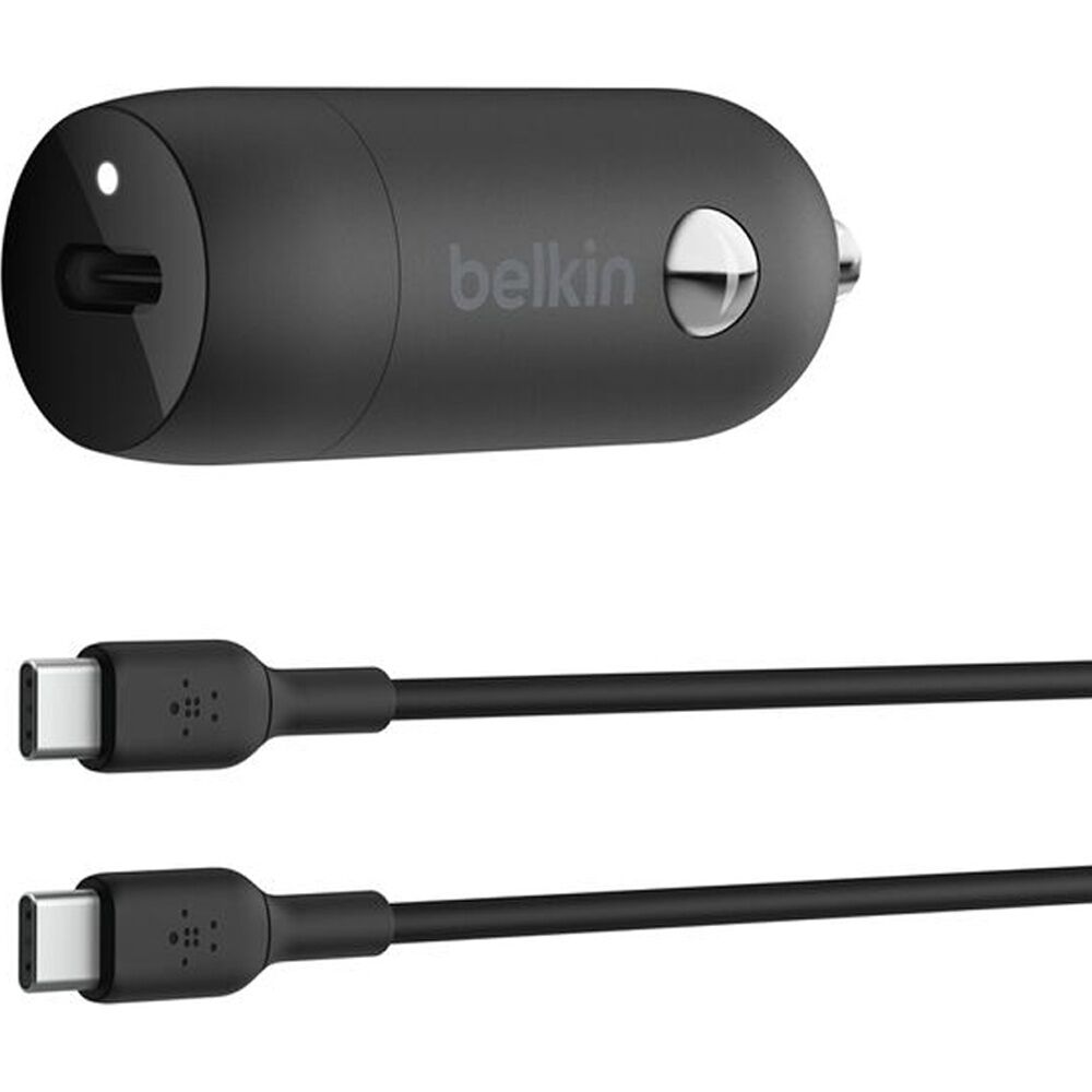 2PK Belkin BoostCharge USB-C Car Phone Charger W/ PPS & Cable 30W