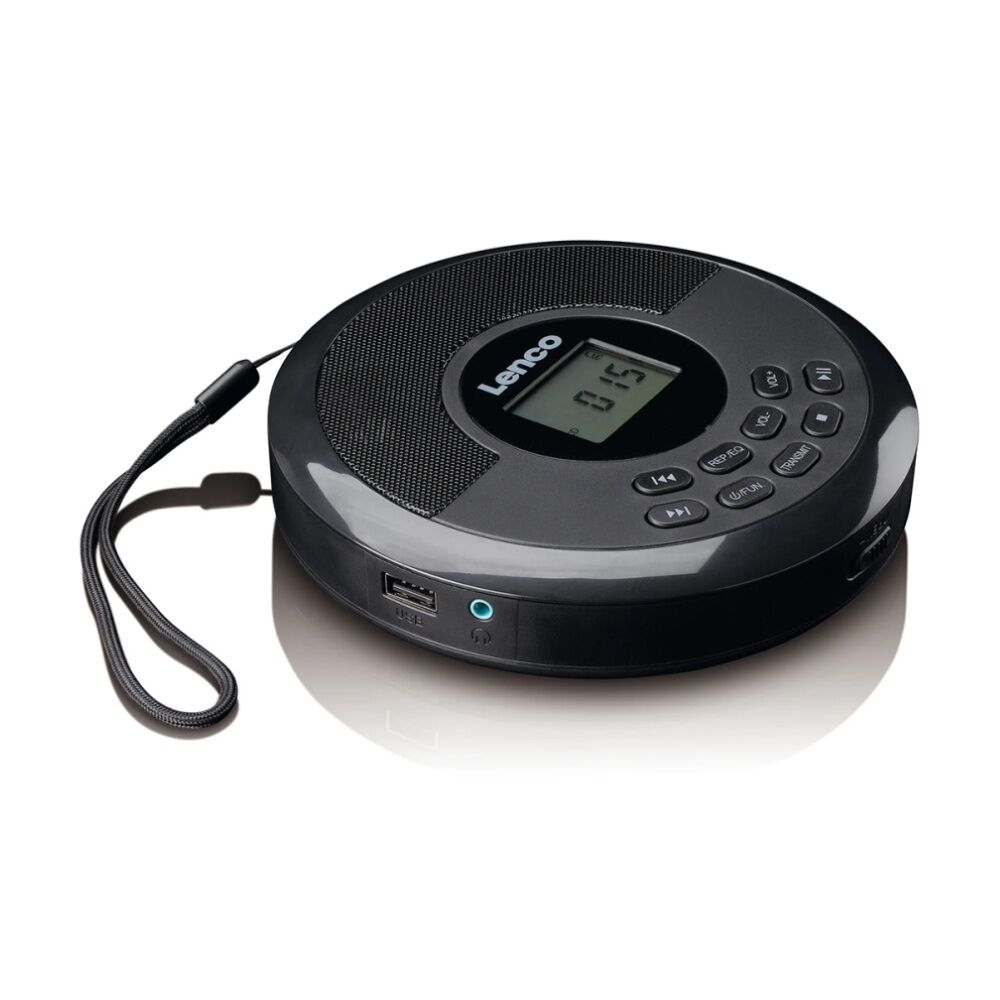 Lenco CD-340BK Discman CD/Bluetooth Player W/ Built-In Speakers Black
