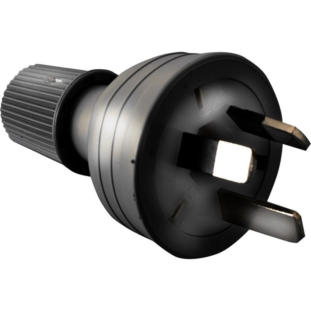 12PK Hpm 3 Pin PVC Plug Top Black Electrical Power 10Amp 8mm Cable Entry
