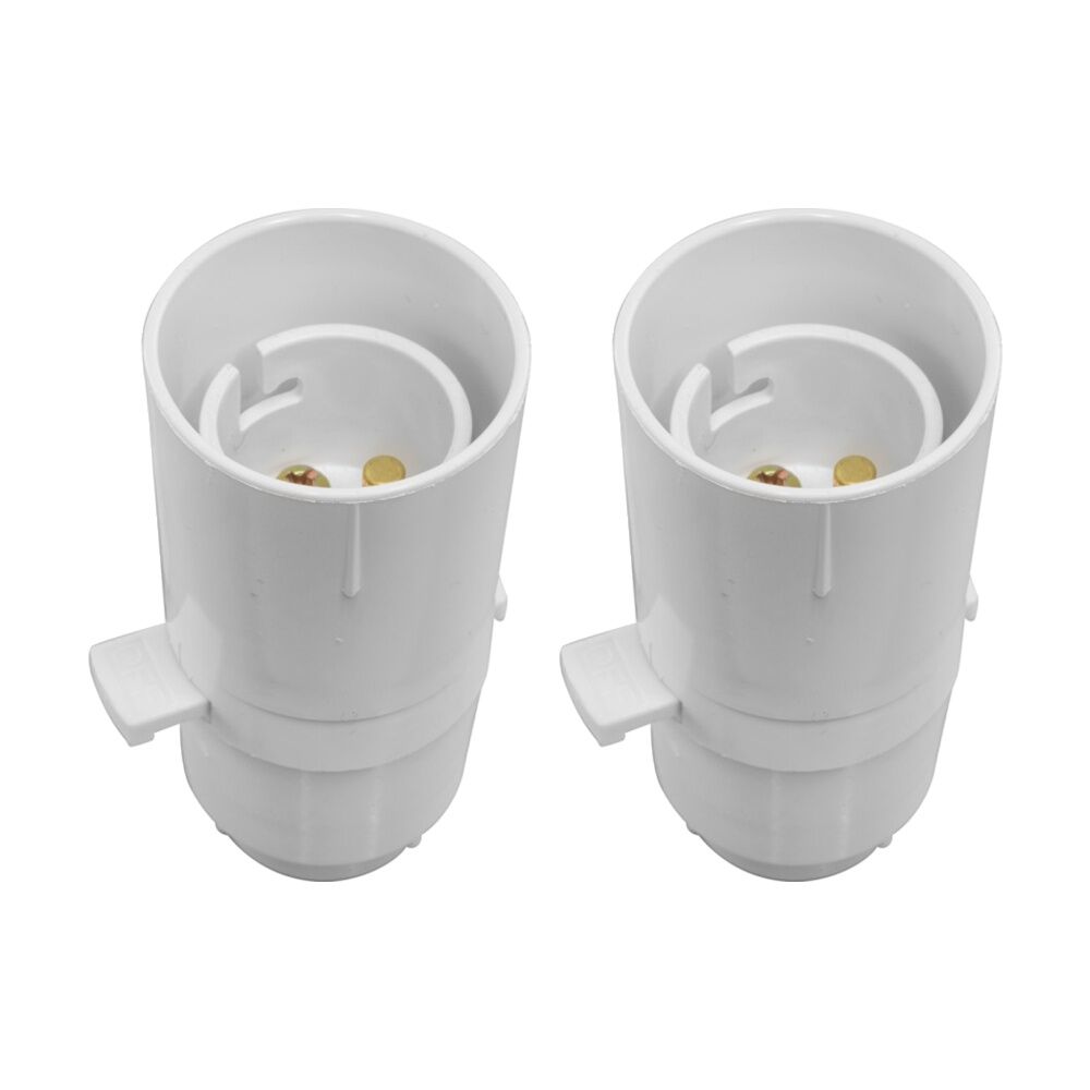 2PK Hpm Switched Bc Lamp Holder Push Bar Switch With Cord Grip