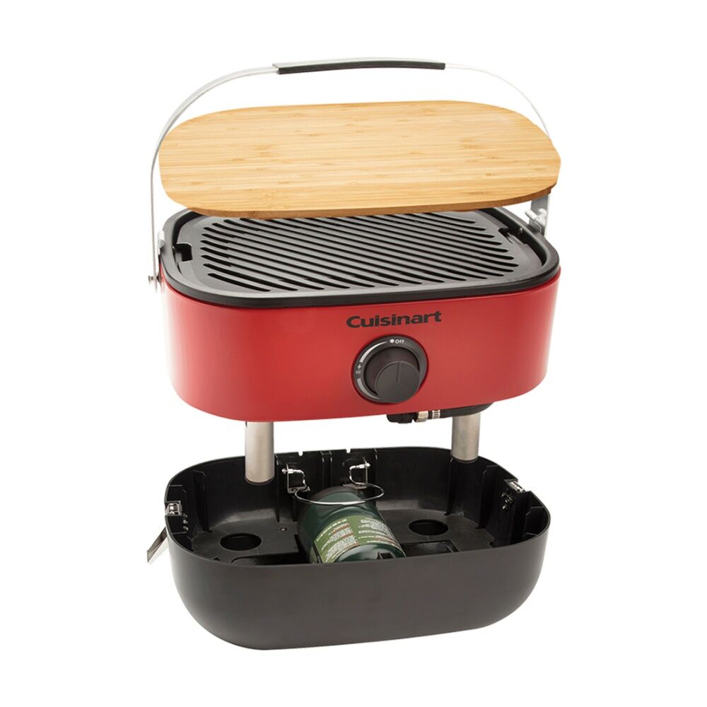 Cuisinart Venture Portable BBQ Cast Iron W/ Propane Gas - Red