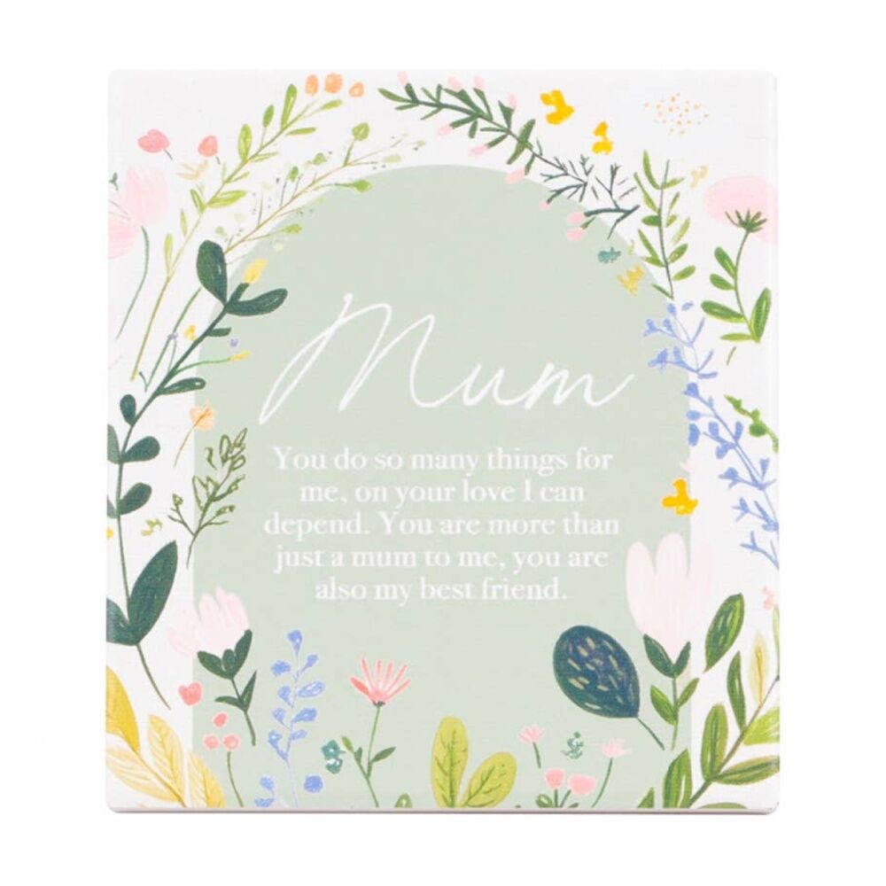 2PK Cottage Grove Mum Verse Ceramic Embossed Multi-Colour 12x14x1cm
