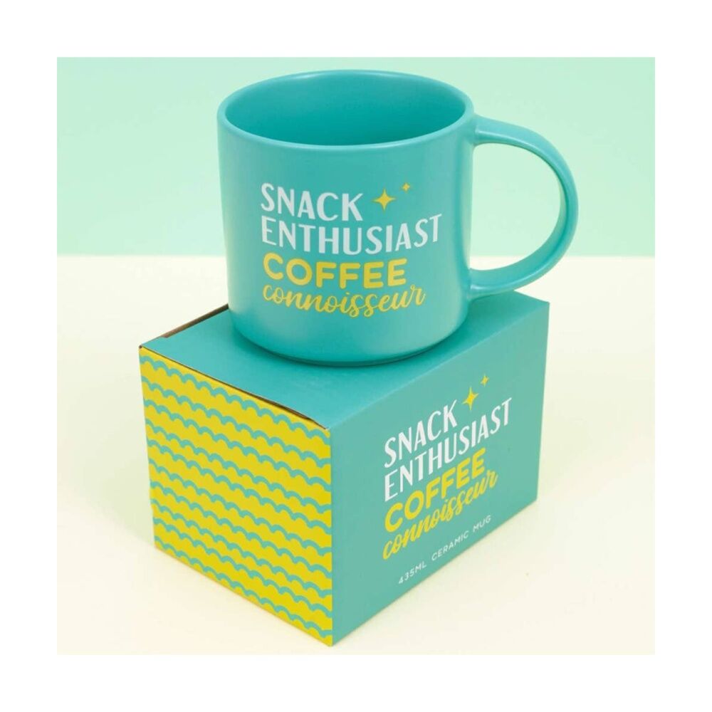 3PK Cheeky Mugs Snack Coffee Ceramic Mug Dishwasher Safe Green 390ml