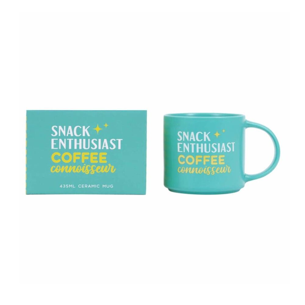 3PK Cheeky Mugs Snack Coffee Ceramic Mug Dishwasher Safe Green 390ml