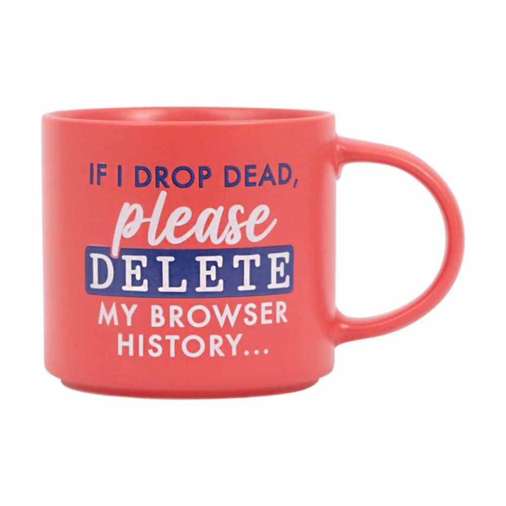 6PK Cheeky Mugs Delete Ceramic Mug Microwave Dishwasher Safe Red 390ml