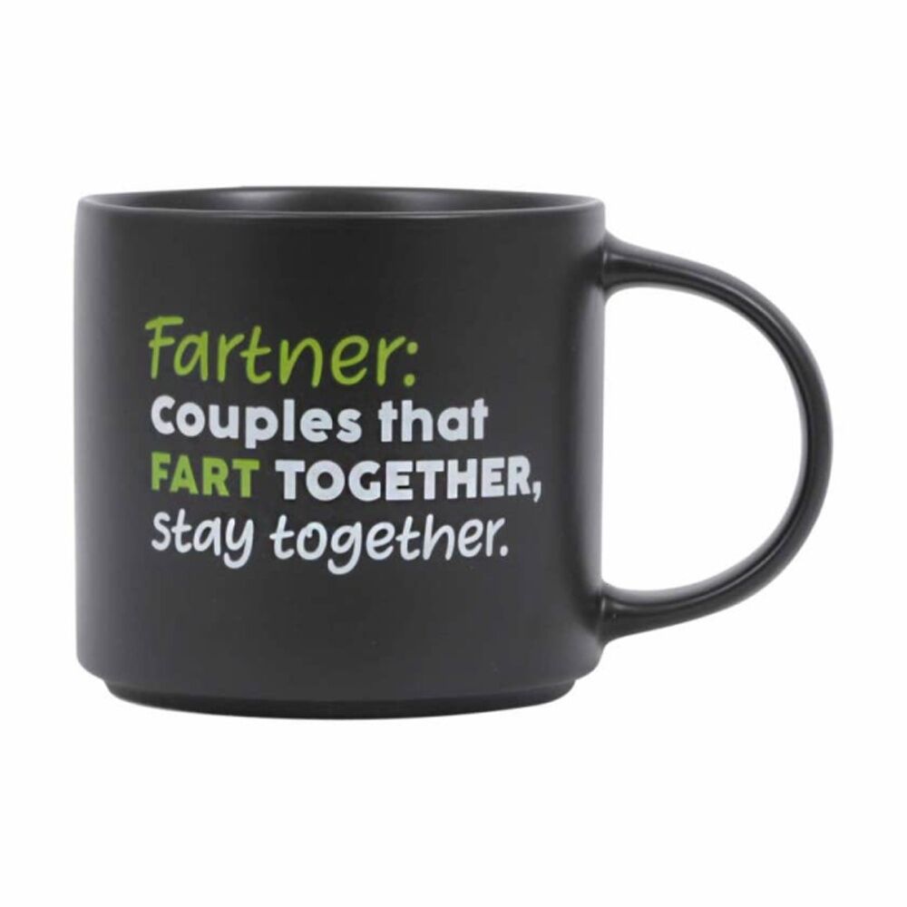 Cheeky Mugs Fart Ceramic Mug Microwave Dishwasher Safe Black 390ml