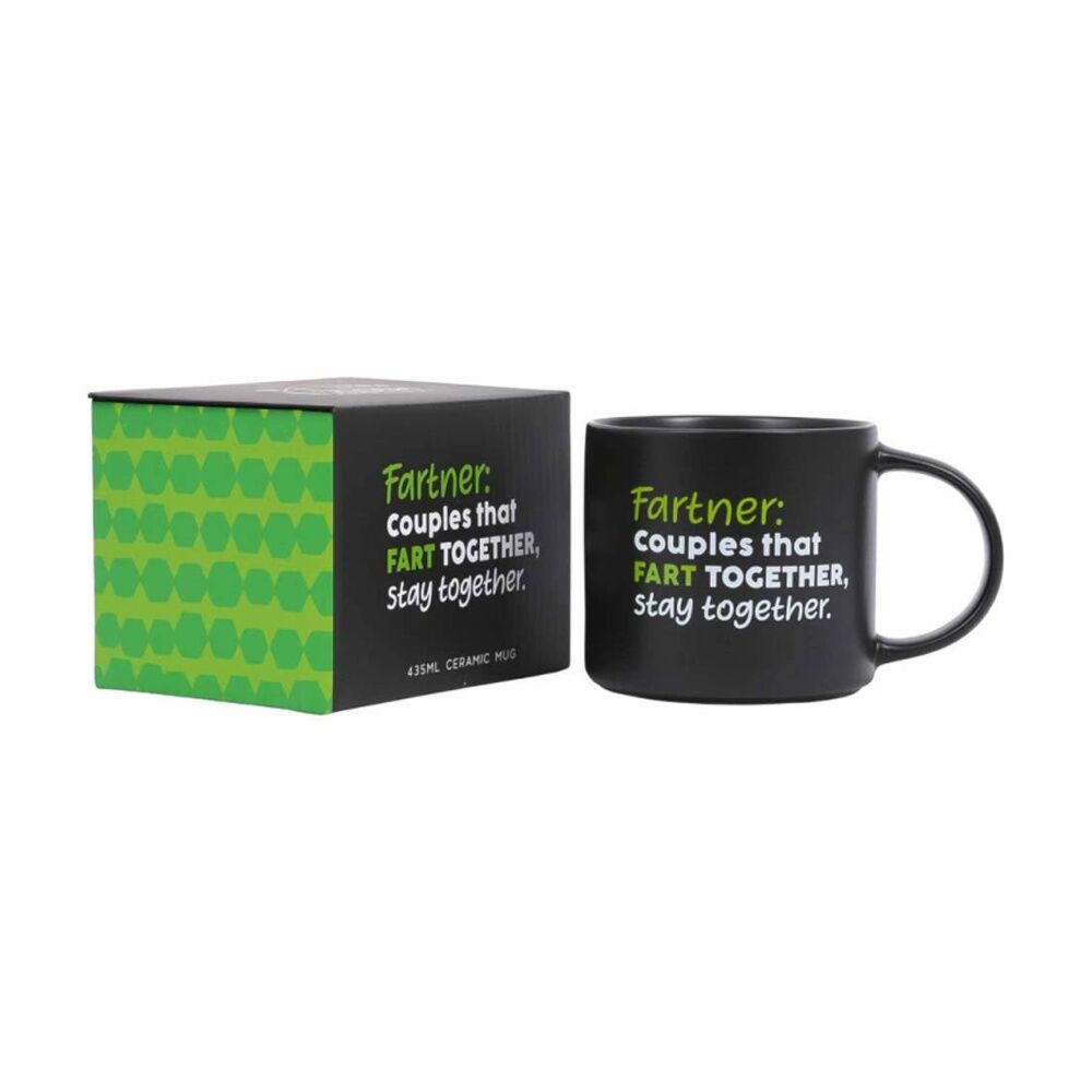Cheeky Mugs Fart Ceramic Mug Microwave Dishwasher Safe Black 390ml