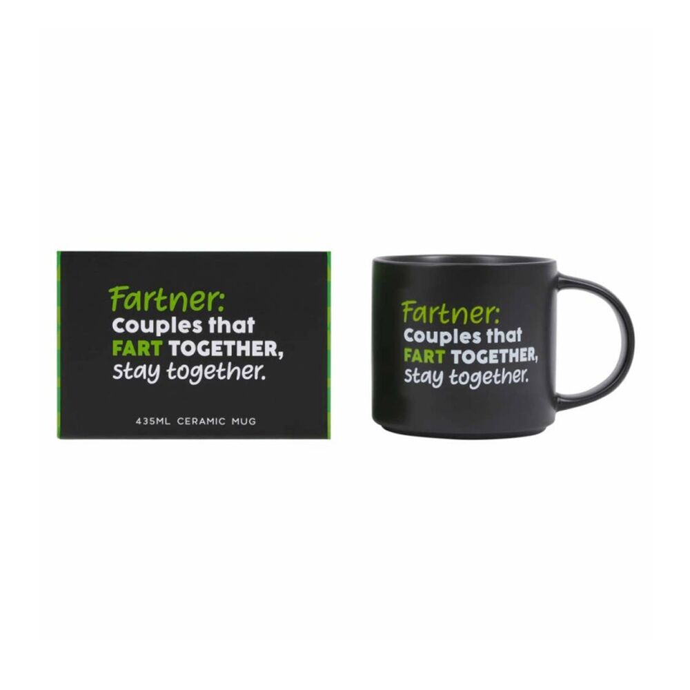 Cheeky Mugs Fart Ceramic Mug Microwave Dishwasher Safe Black 390ml