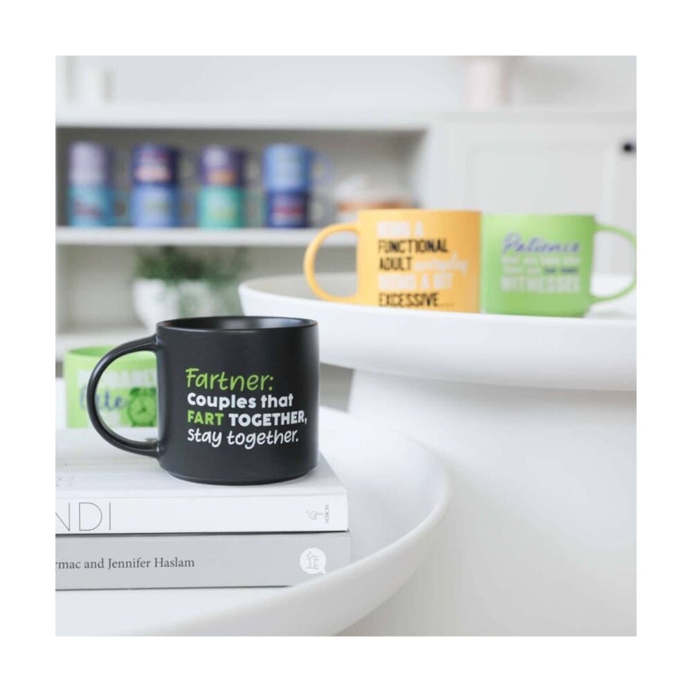 Cheeky Mugs Fart Ceramic Mug Microwave Dishwasher Safe Black 390ml