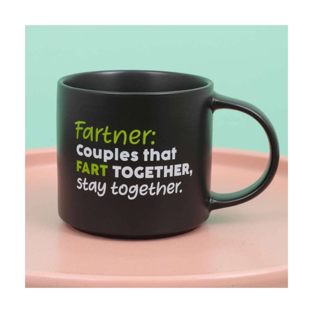 Cheeky Mugs Fart Ceramic Mug Microwave Dishwasher Safe Black 390ml