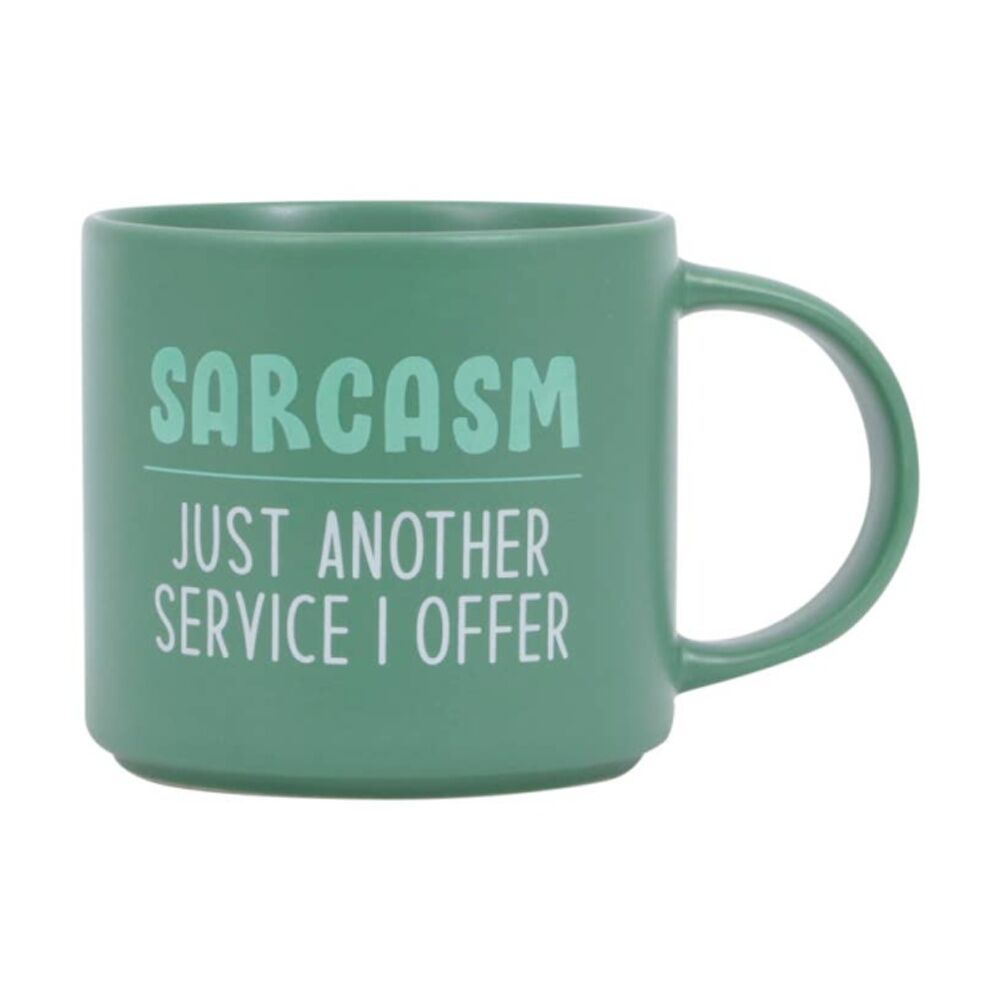 3PK Cheeky Mugs Sarcasm Ceramic Mug Microwave Dishwasher Safe Green 390ml