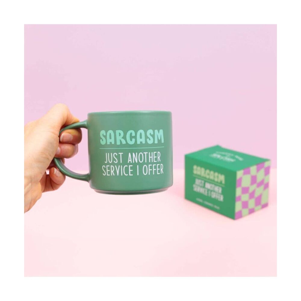 3PK Cheeky Mugs Sarcasm Ceramic Mug Microwave Dishwasher Safe Green 390ml
