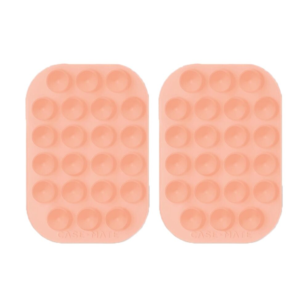 2PK Case-Mate Mobile Phone Case Adhesive Suction Cup Mount Accessory Peach