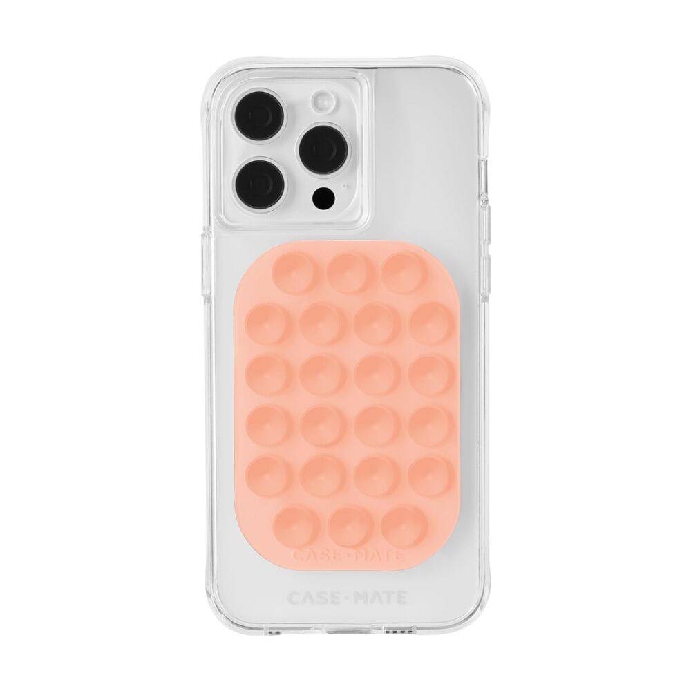 2PK Case-Mate Mobile Phone Case Adhesive Suction Cup Mount Accessory Peach