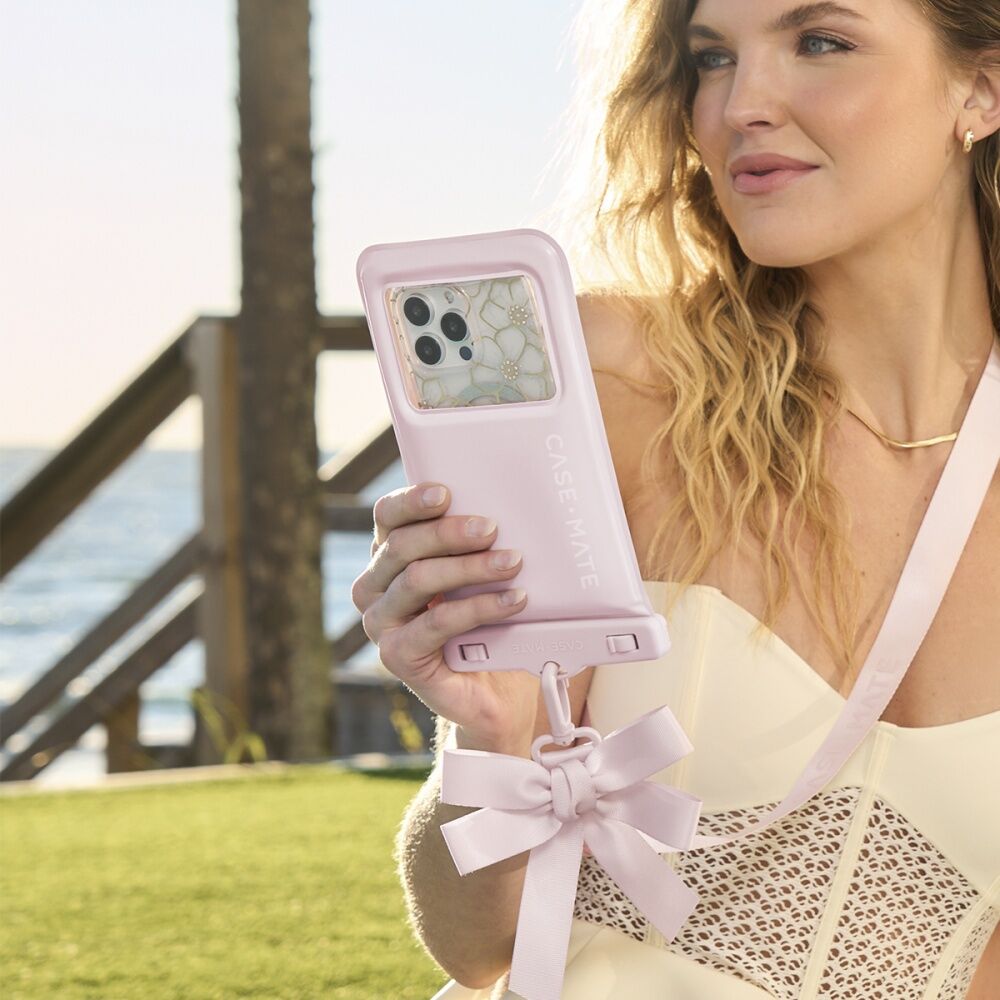 Case-Mate Large Waterproof Bow Mobile Phone Pouch Accessory Ballet Pink