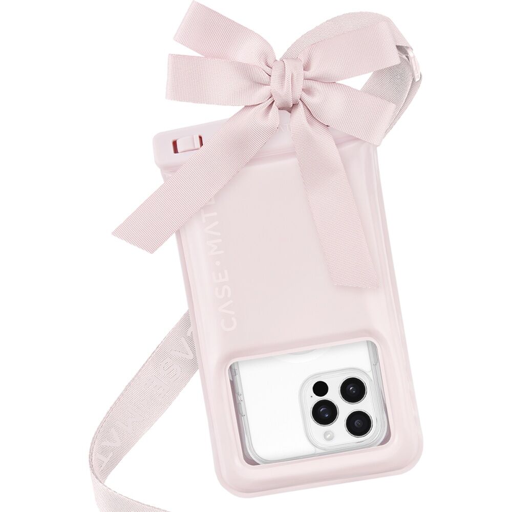 Case-Mate Large Waterproof Bow Mobile Phone Pouch Accessory Ballet Pink