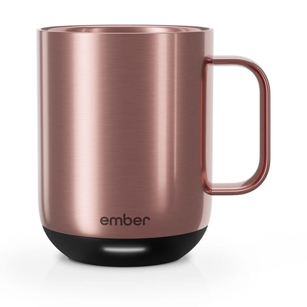 Ember Electric Insulated Smart Mug Cup W/ Charging Coaster 295mL Rose Gold