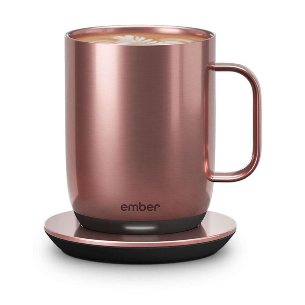 Ember Electric Insulated Smart Mug Cup W/ Charging Coaster 295mL Rose Gold