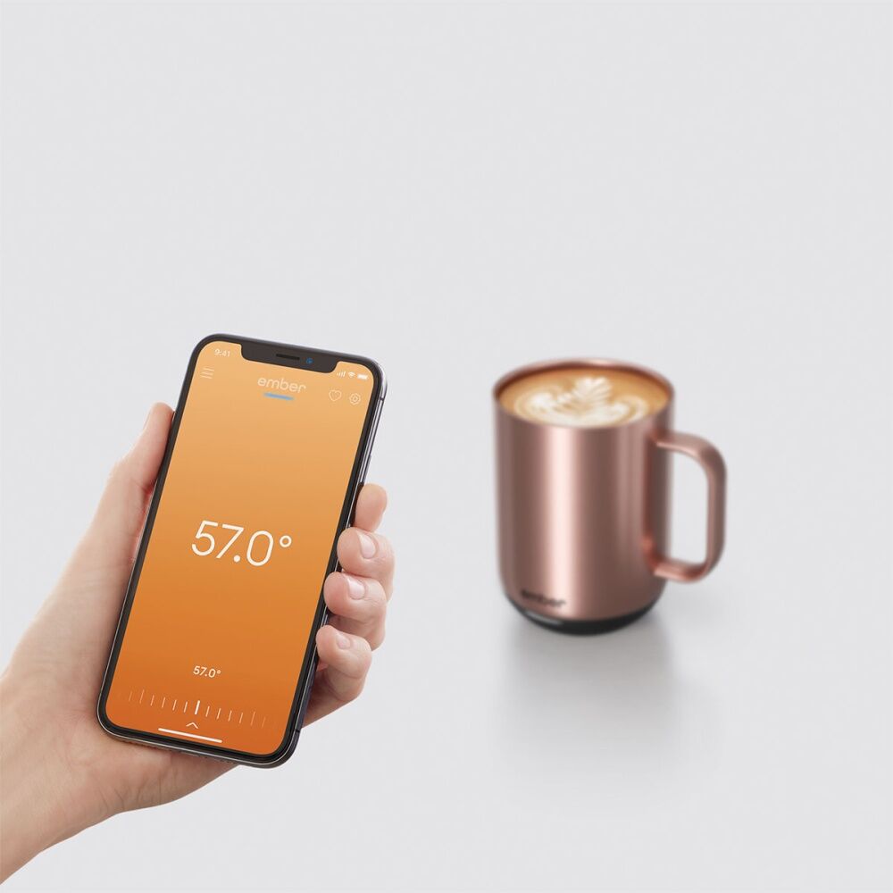 Ember Electric Insulated Smart Mug Cup W/ Charging Coaster 295mL Rose Gold