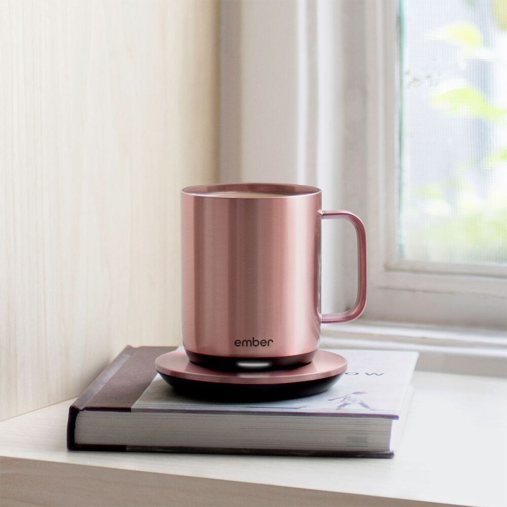 Ember Electric Insulated Smart Mug Cup W/ Charging Coaster 295mL Rose Gold