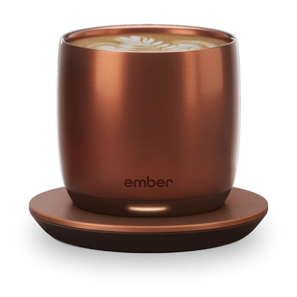 Ember Electric Insulated Smart Mug Cup W/ Charging Coaster 178mL Copper Gold