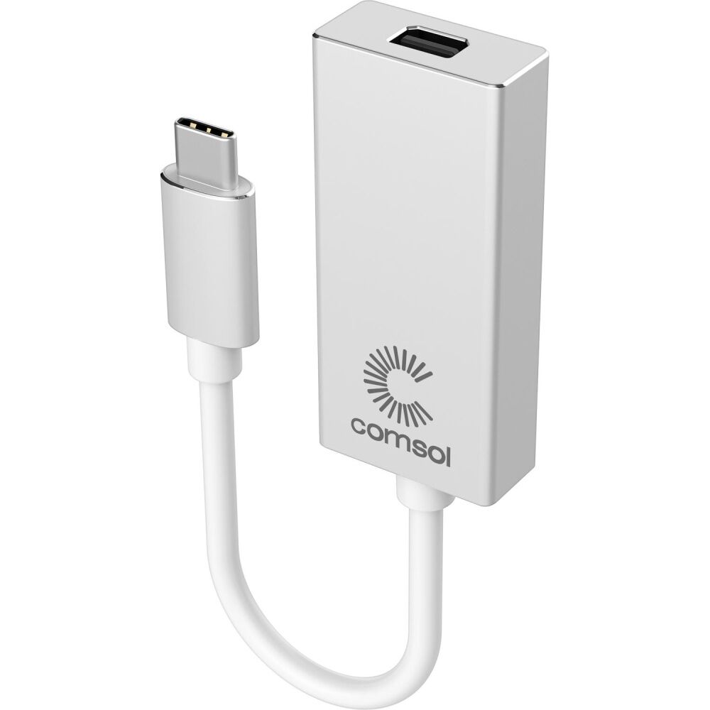 Comsol USB-C to Mini DisplayPort Monitor Computer Adaptor Silver