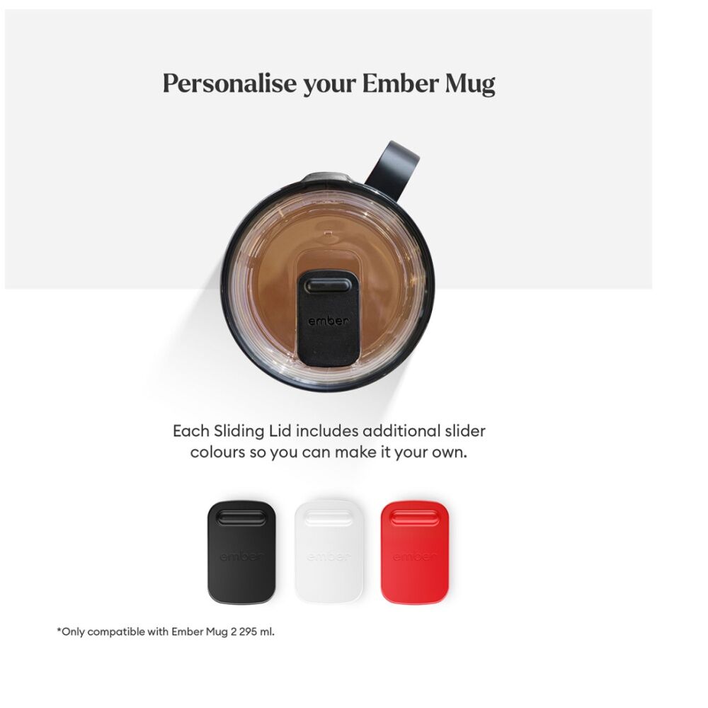 Ember Splash-Free Sliding Cover Lid Compatible W/ 295mL Mug 10oz